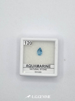 acquamarina 0.93ct trasparente goccia