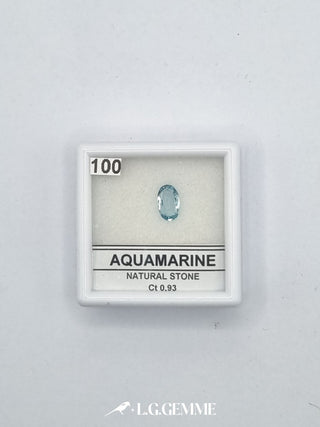 acquamarina 0.93ct trasparente ovale