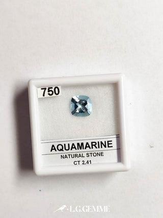 acquamarina 2.41ct trasparente quadrato