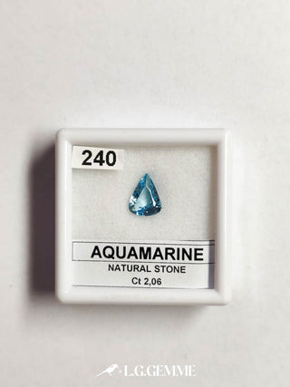 acquamarina 2.06ct trasparente goccia