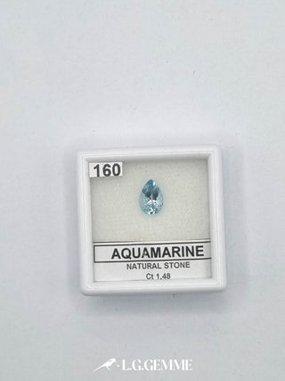 acquamarina 1.48ct trasparente goccia