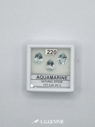 acquamarina 5.35ct trasparente goccia