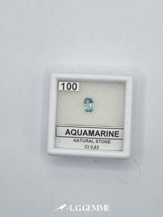 acquamarina 0.63ct trasparente ovale