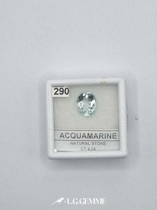 acquamarina 4.24ct trasparente ovale
