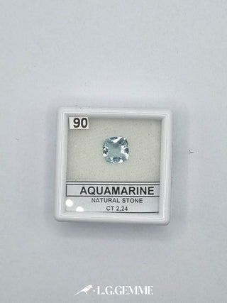 acquamarina 2.24ct trasparente quadrato