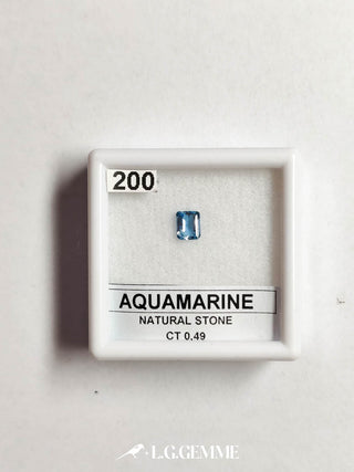 acquamarina 0.49ct trasparente rettangolare