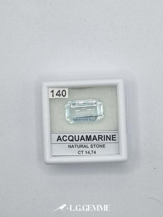 acquamarina 14.74ct trasparente rettangolare