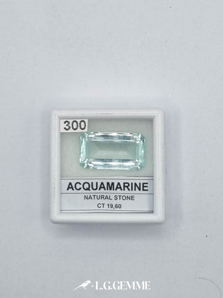 acquamarina 19.60ct trasparente rettangolare