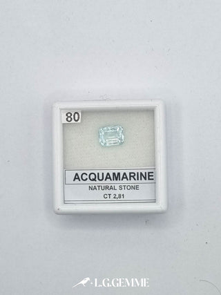acquamarina 2.81ct trasparente rettangolare