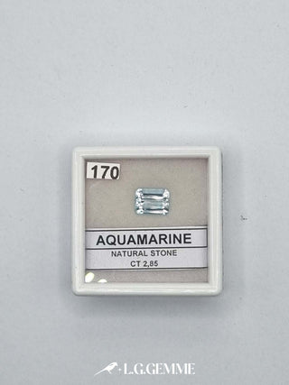 acquamarina 2.85ct trasparente rettangolare