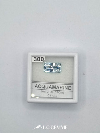 acquamarina 4.40ct trasparente rettangolare