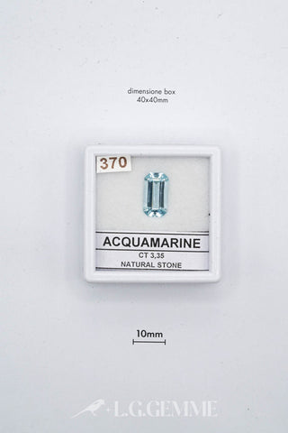 acquamarina 3.35ct blu rettangolare