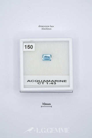 acquamarina 1.43ct blu rettangolare
