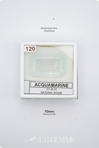 acquamarina 48.15ct blu rettangolare