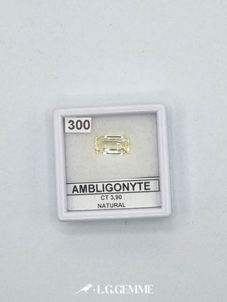 ambligonite 3.90ct giallo rettangolare