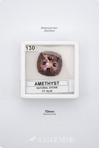 ametista 36.45ct viola quadrato