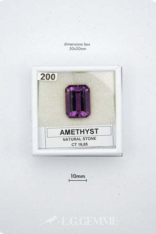 ametista 16.85ct viola rettangolare