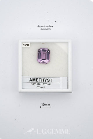 ametista 9.47ct viola rettangolare