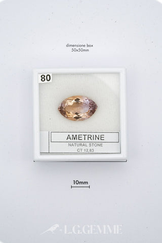 ametrina 12.83ct arancione ovale