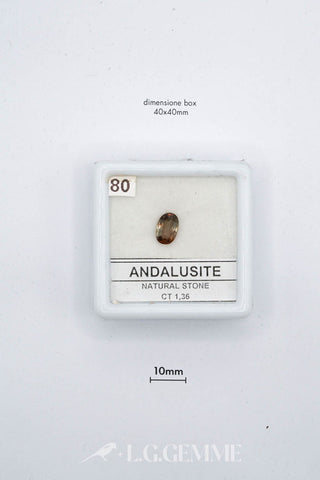 andalusite 1.36ct marrone ovale