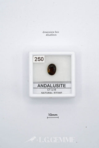 andalusite 3.15ct marrone ovale