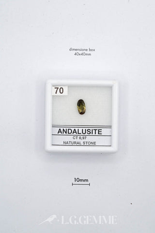 andalusite 0.97ct verde ovale