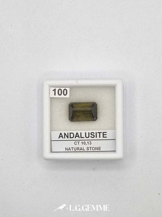 andalusite 10.13ct verde rettangolare