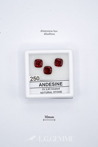 andesine 3.93ct rosso quadrato