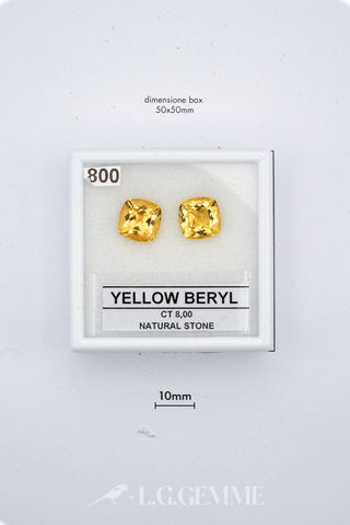 berillo 8.00ct giallo quadrato