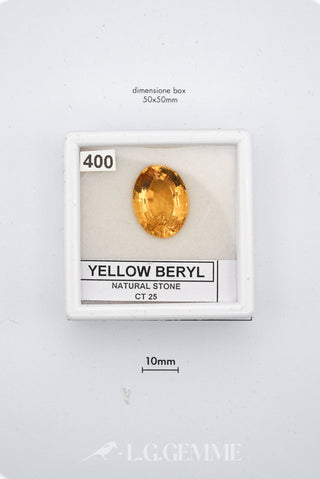 berillo 25.00ct giallo ovale