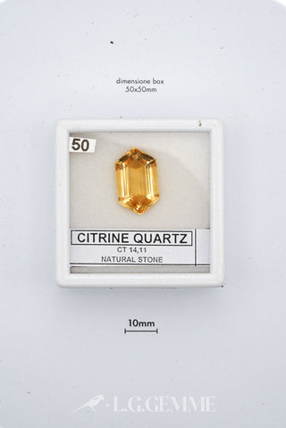 citrino 14.11ct giallo esagonale