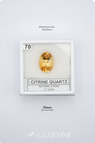 citrino 10.80ct giallo ovale