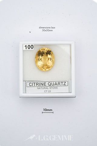 citrino 23.00ct giallo ovale