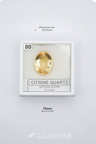 citrino 23.80ct giallo ovale