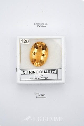 citrino 32.56ct giallo ovale