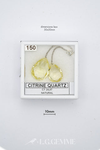 citrino 24.07ct giallo pera