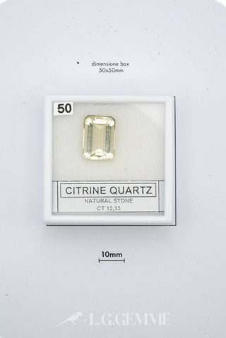 citrino 12.33ct giallo rettangolare