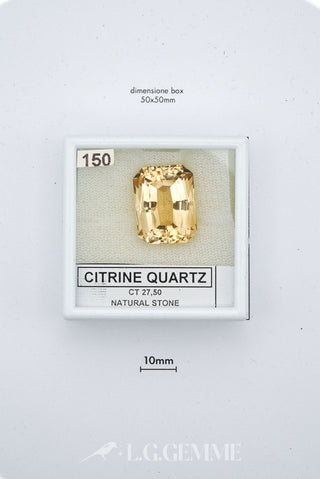 citrino 27.50ct giallo rettangolare