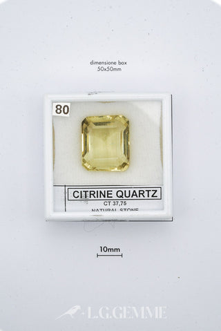 citrino 37.75ct giallo rettangolare