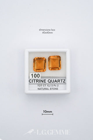 citrino 12.13ct giallo rettangolare