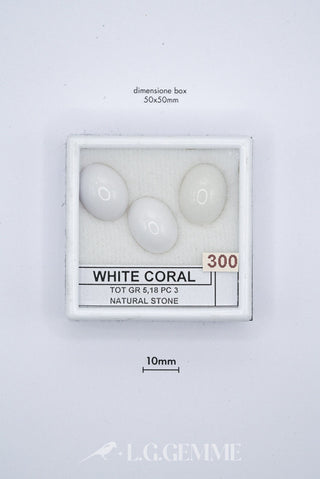 corallo 25.90ct bianco ovale