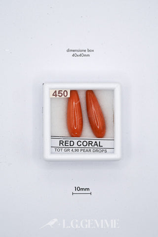 corallo 24.50ct rosso pera