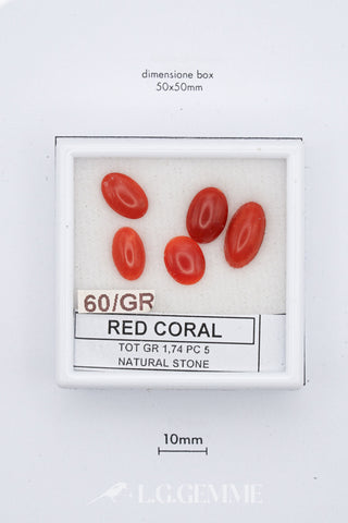 Corallo Rosso 1,74 carati Ovale gemma preziosa