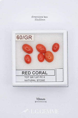 Corallo Rosso 1,87 carati Ovale gemma preziosa