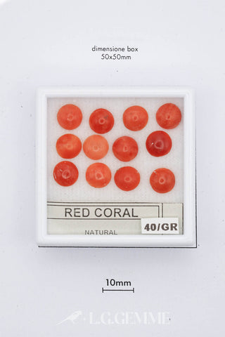 Corallo Rosso 0,00 carati tonda gemma preziosa