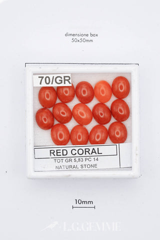 Corallo rosso 5,83 carati Ovale gemma preziosa