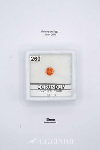 corindone 1.12ct arancione ovale