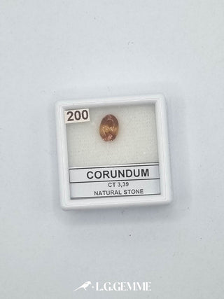 corindone 3.39ct giallo ovale