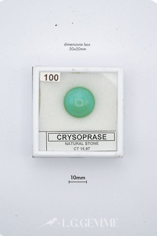 crisoprasio 15.97ct verde cabochon