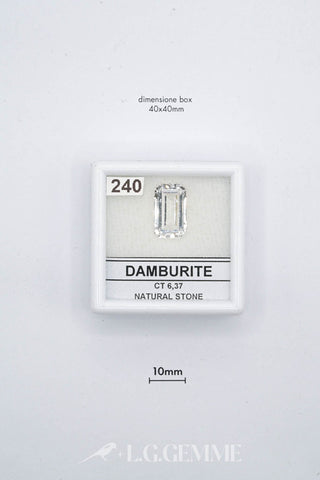 damburite 6.37ct trasparente rettangolare